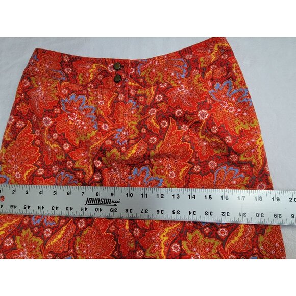 Pendleton Womens Red Paisley Print Pencil Skirt Size 6 Cotton Blend Stretch - Picture 7 of 8